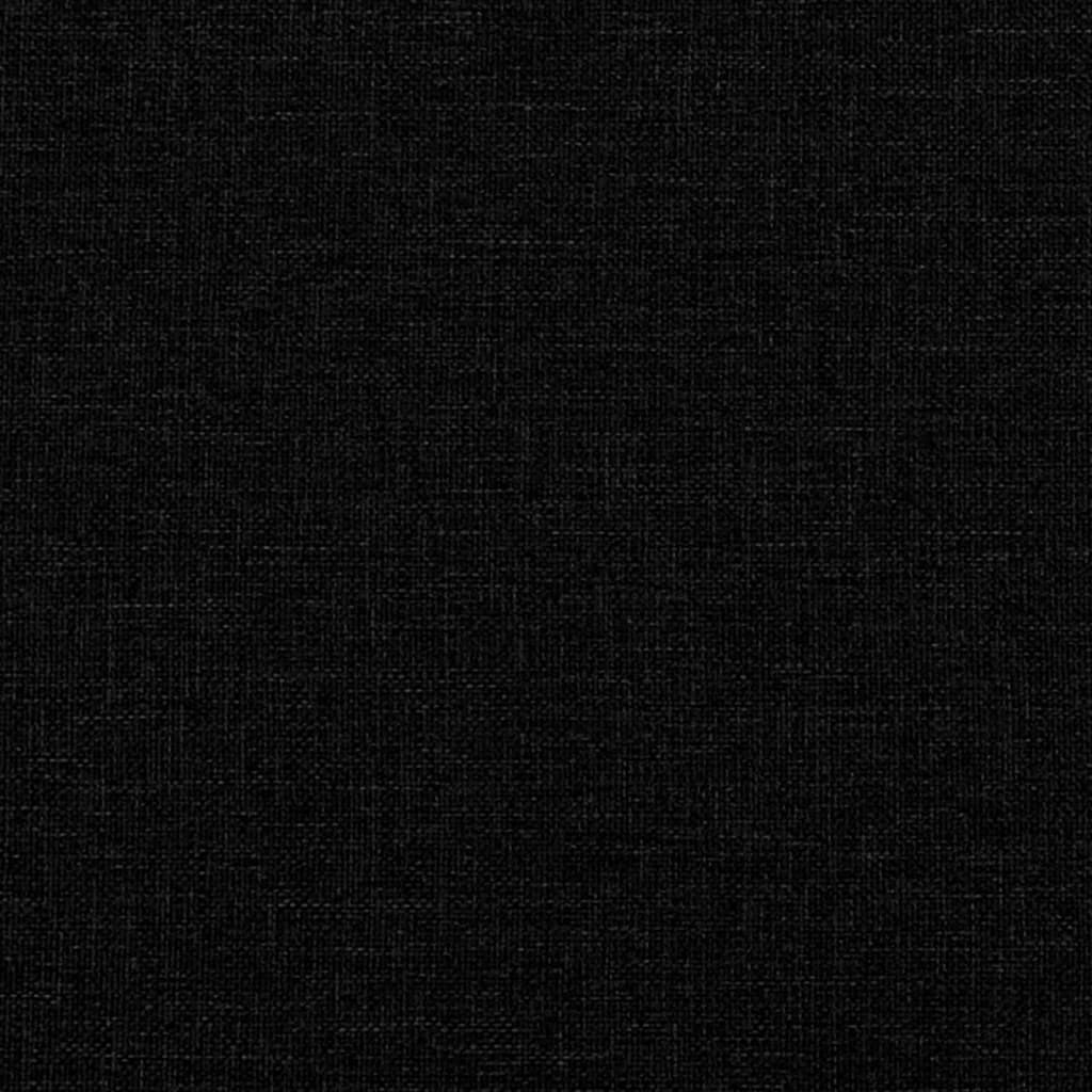 vidaXL Ensemble de canapés 3 pcs avec coussins noir tissu