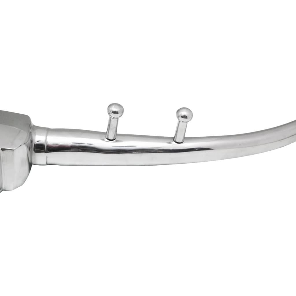 vidaXL Décoration de tête de taureau avec cheville Aluminium Argenté
