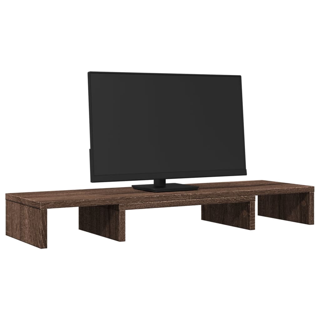 vidaXL Support de moniteur élévateur réglable chêne marron