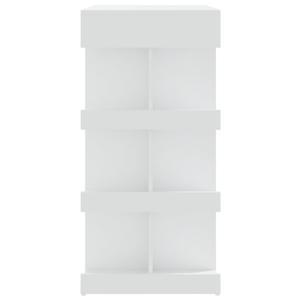 vidaXL Table de bar étagère de rangement Blanc 100x50x101,5 cm