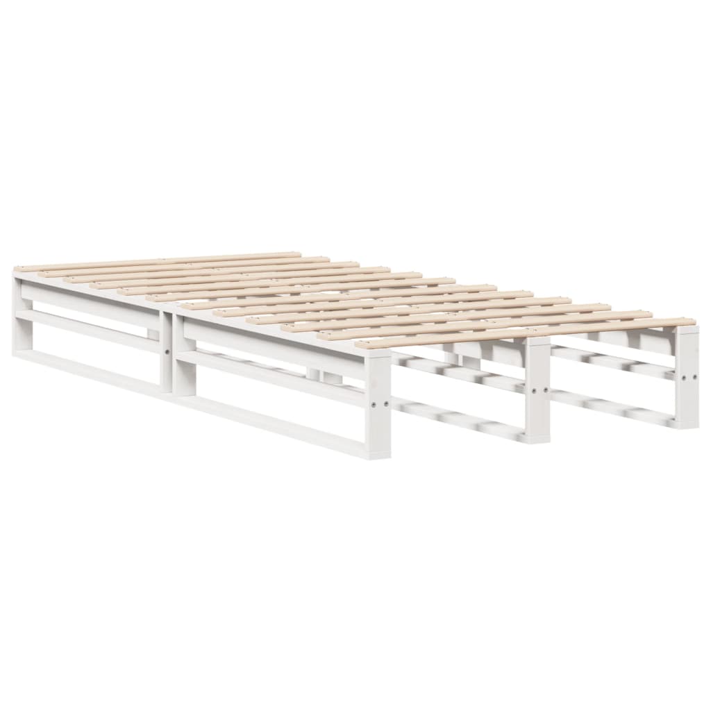 vidaXL Cadre de lit sans matelas blanc 90x200 cm bois de pin massif