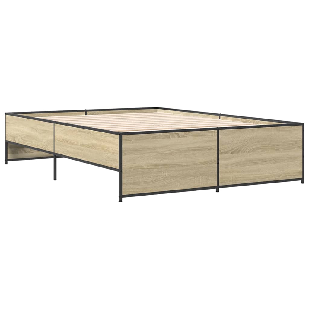 vidaXL Cadre de lit sans matelas chêne sonoma 140x190 cm