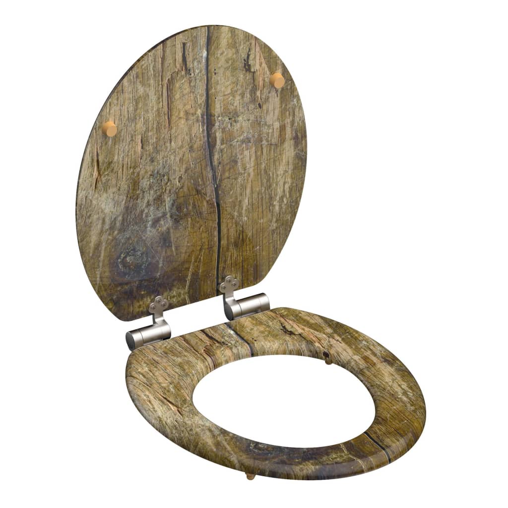 SCHÜTTE Siège de toilette Solid Wood MDF Marron