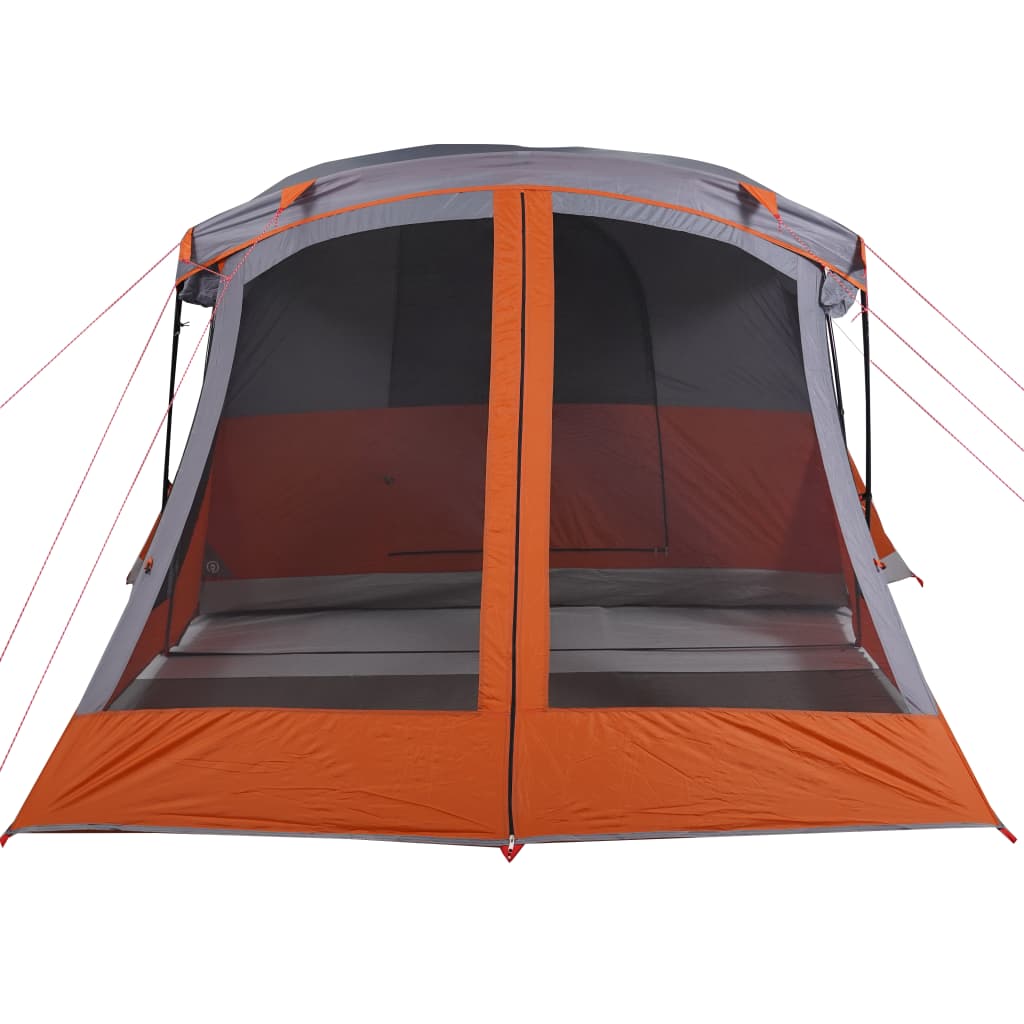 vidaXL Tente de camping avec porche 4 personnes orange imperméable