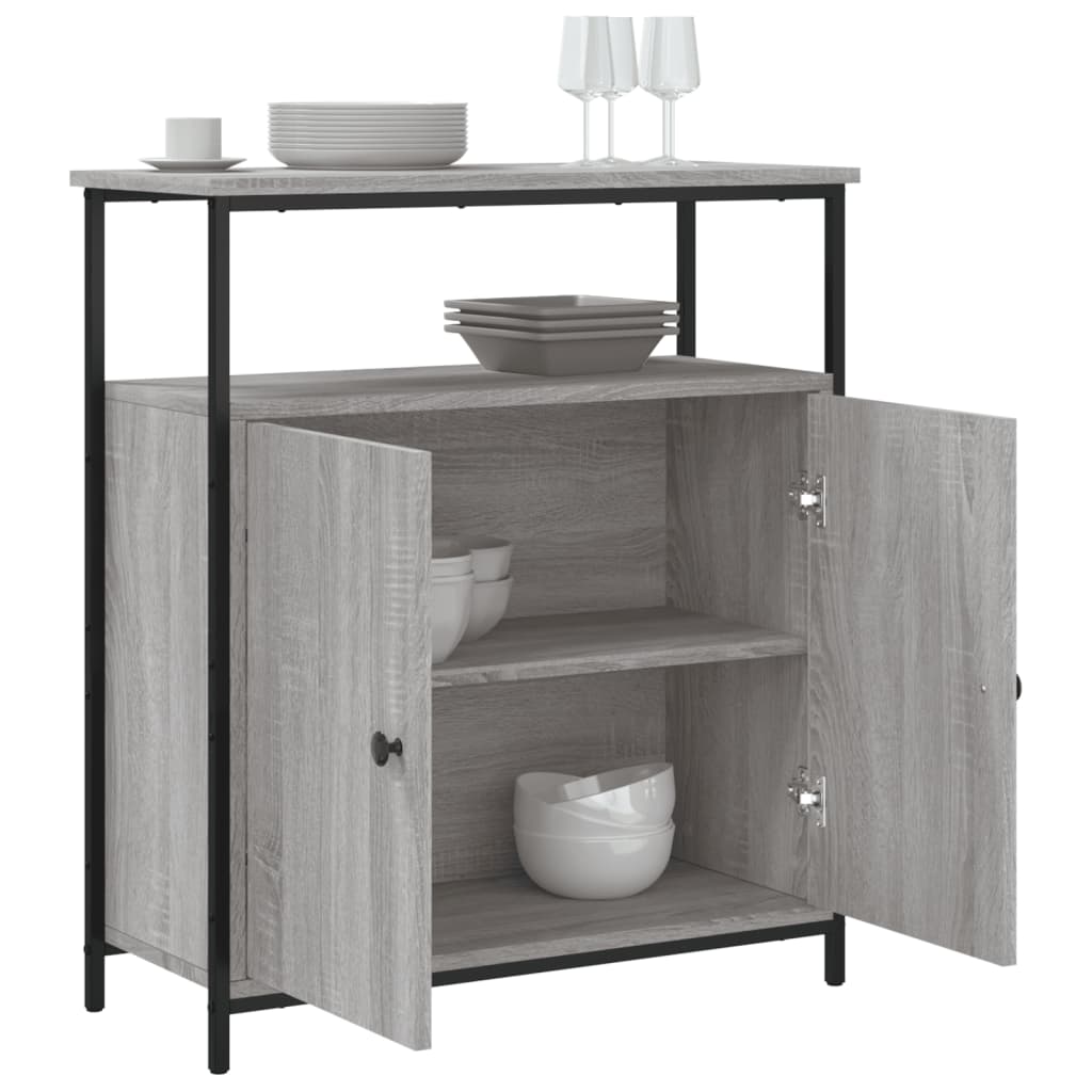 vidaXL Buffet sonoma gris 70x30x80 cm bois d'ingénierie