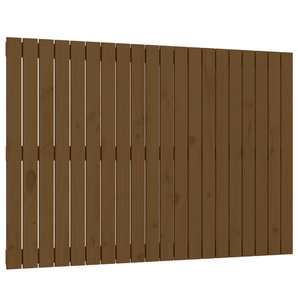 vidaXL Tête de lit murale Marron miel 127,5x3x90 cm Bois massif de pin