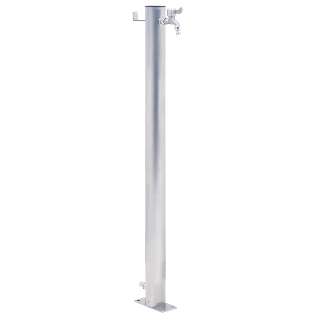 vidaXL Colonne à eau de jardin 60 cm acier inoxydable rond