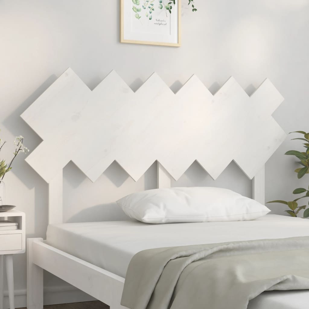 vidaXL Tête de lit Blanc 132x3x81 cm Bois massif de pin