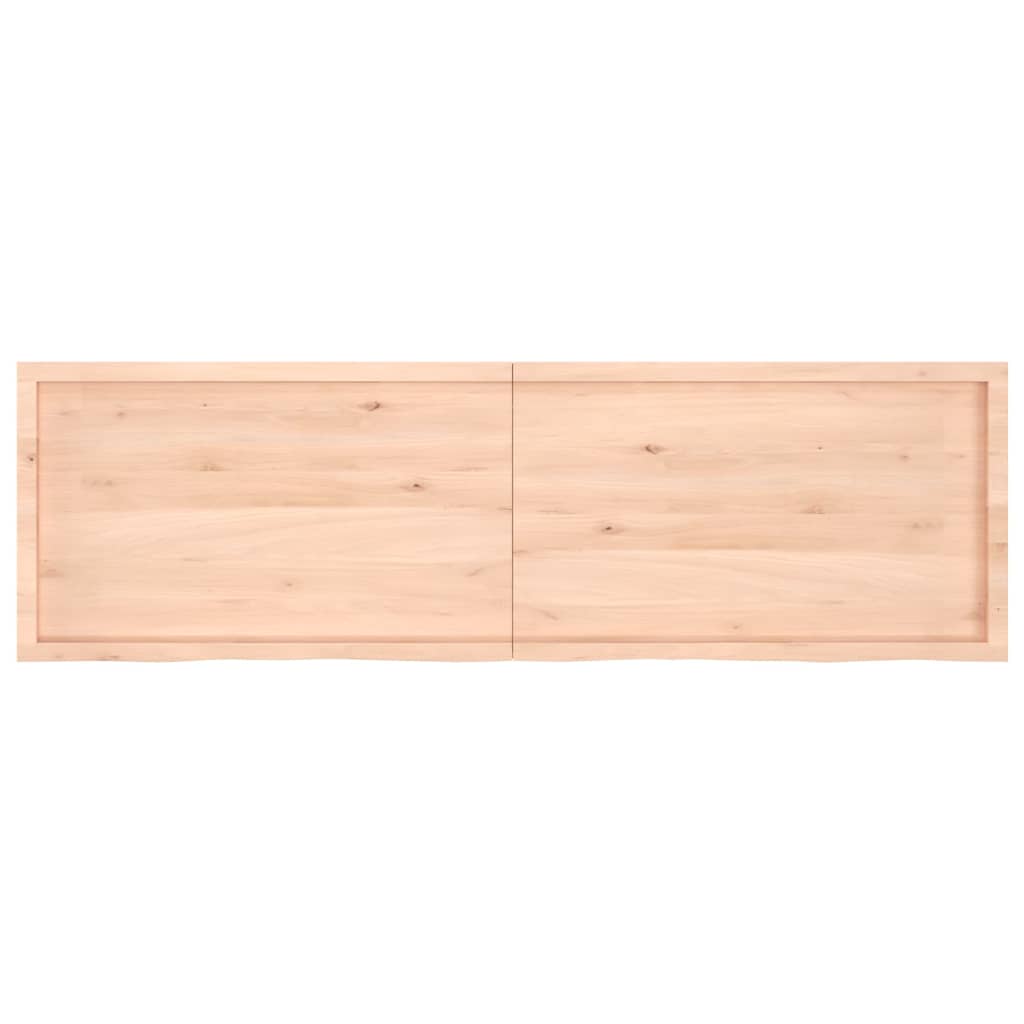 vidaXL Comptoir de salle de bain 200x60x(2-4)cm bois massif non traité