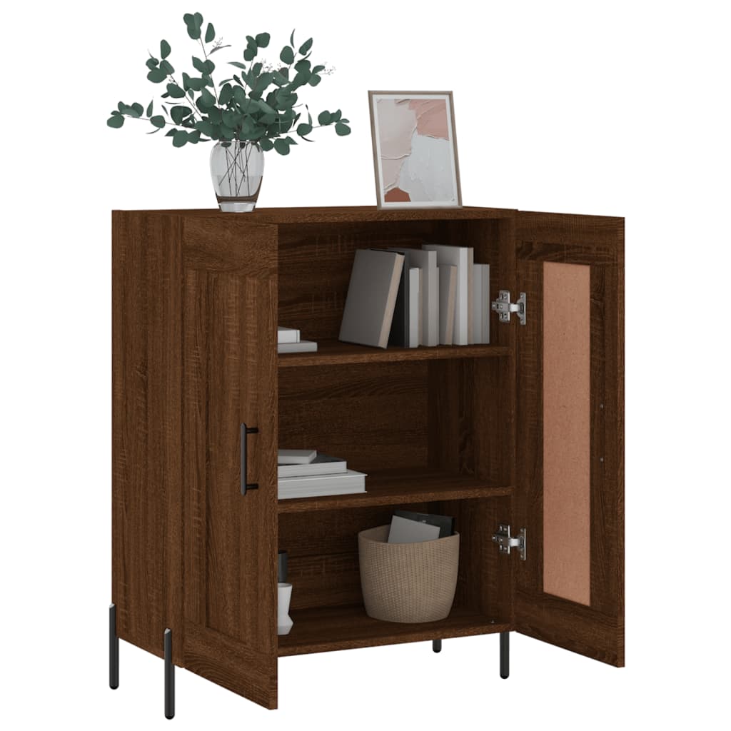 vidaXL Buffet chêne marron 69,5x34x90 cm bois d'ingénierie