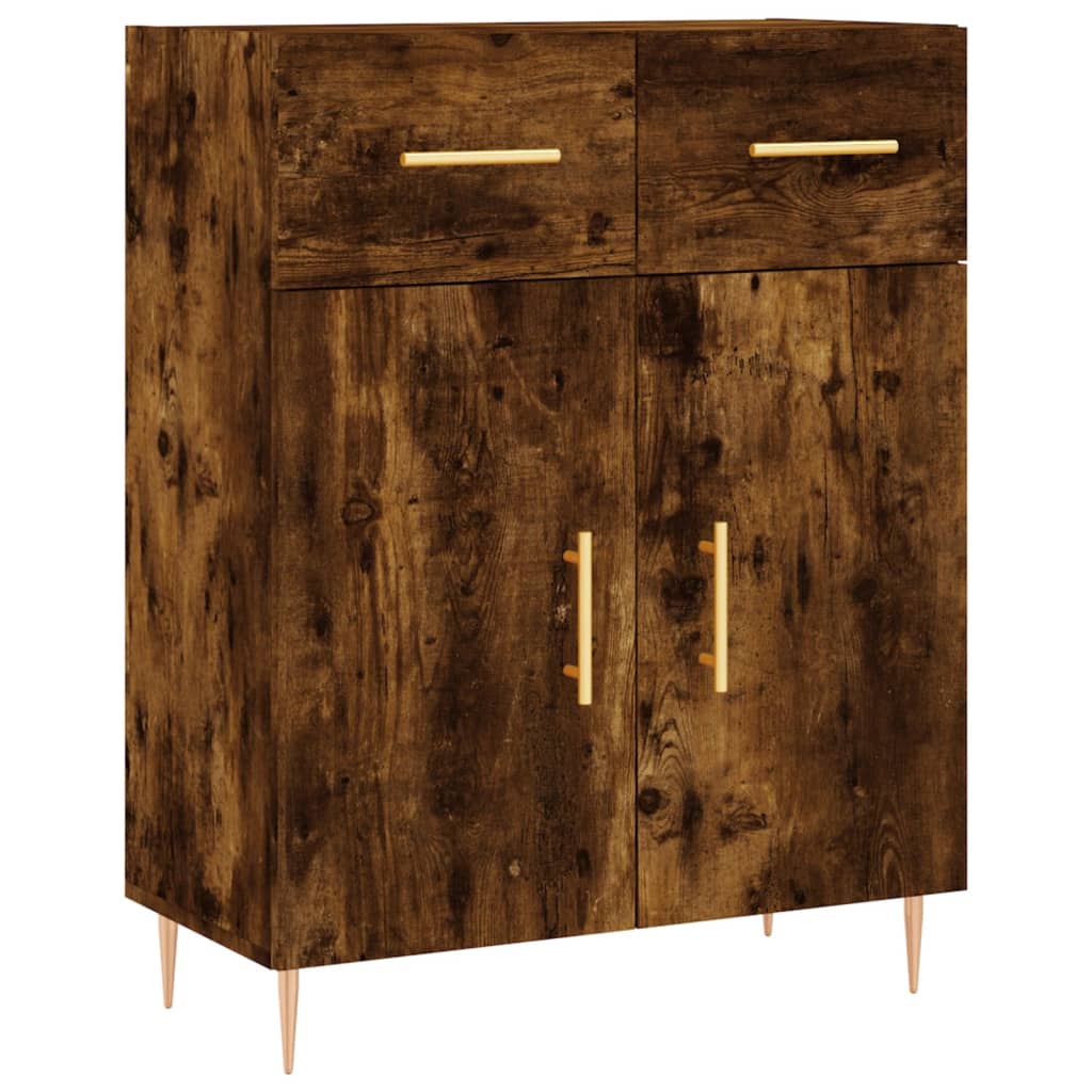 vidaXL Buffet chêne fumé 69,5x34x90 cm bois d'ingénierie