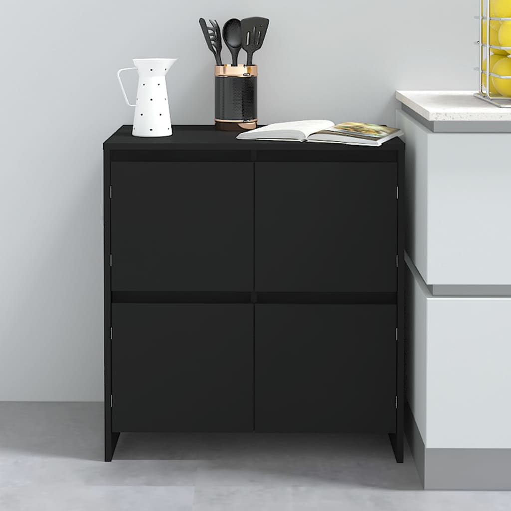 vidaXL Buffet Noir 70x41x75 cm Bois d'ingénierie