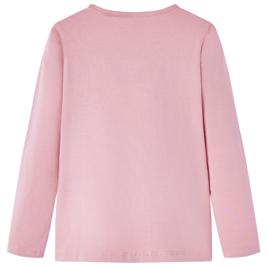 T-shirt enfants à manches longues rose clair 116