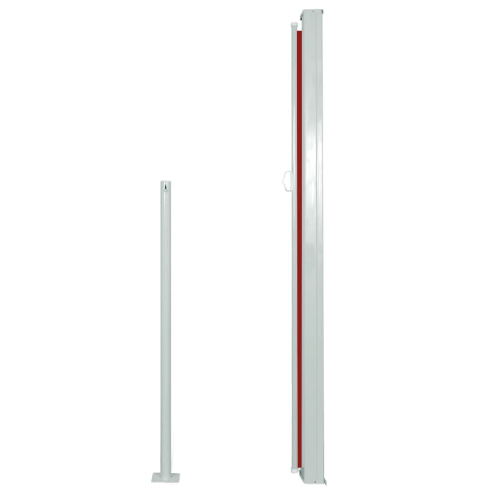 vidaXL Auvent latéral rétractable de patio 160x500 cm Rouge