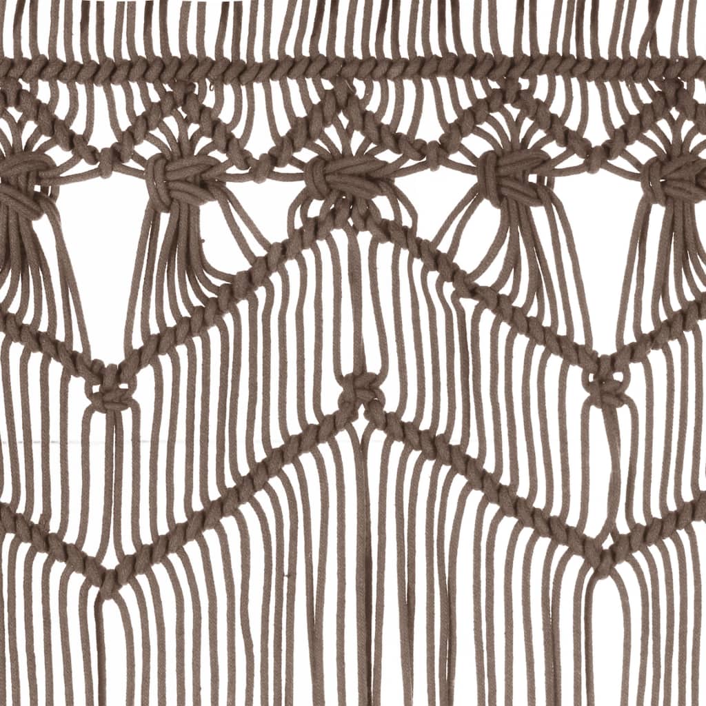 vidaXL Rideau en macramé Taupe 140x240 cm Coton