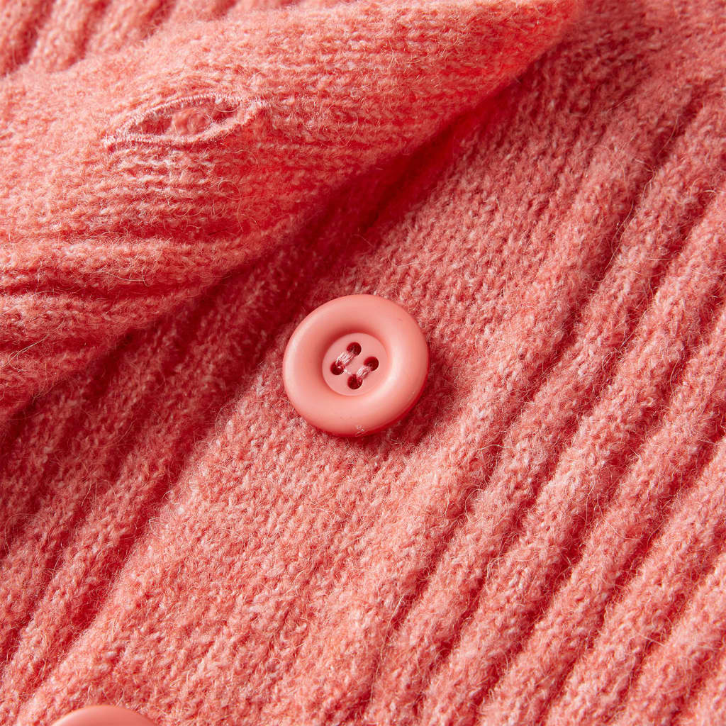 Cardigan tricoté pour enfants rose moyen 140