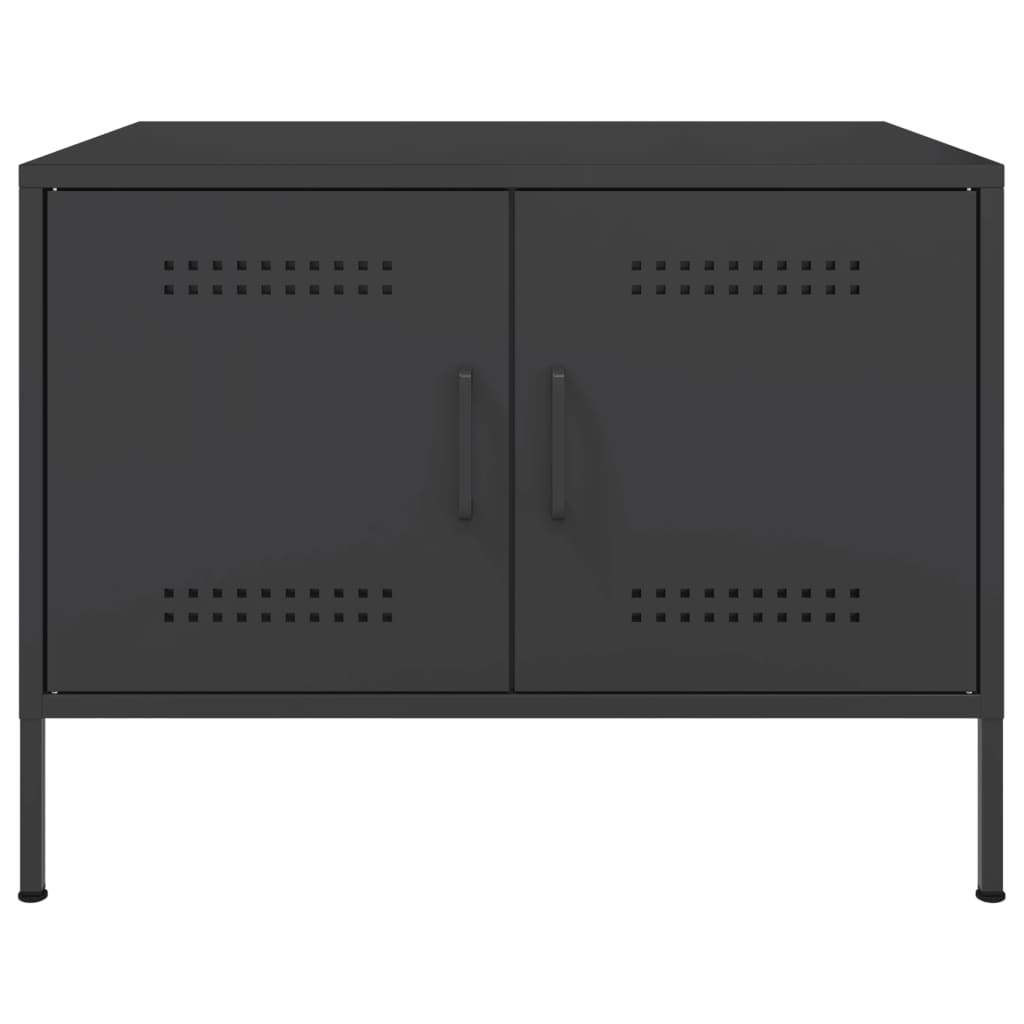 vidaXL Table basse noir 68x50x50,5 cm acier