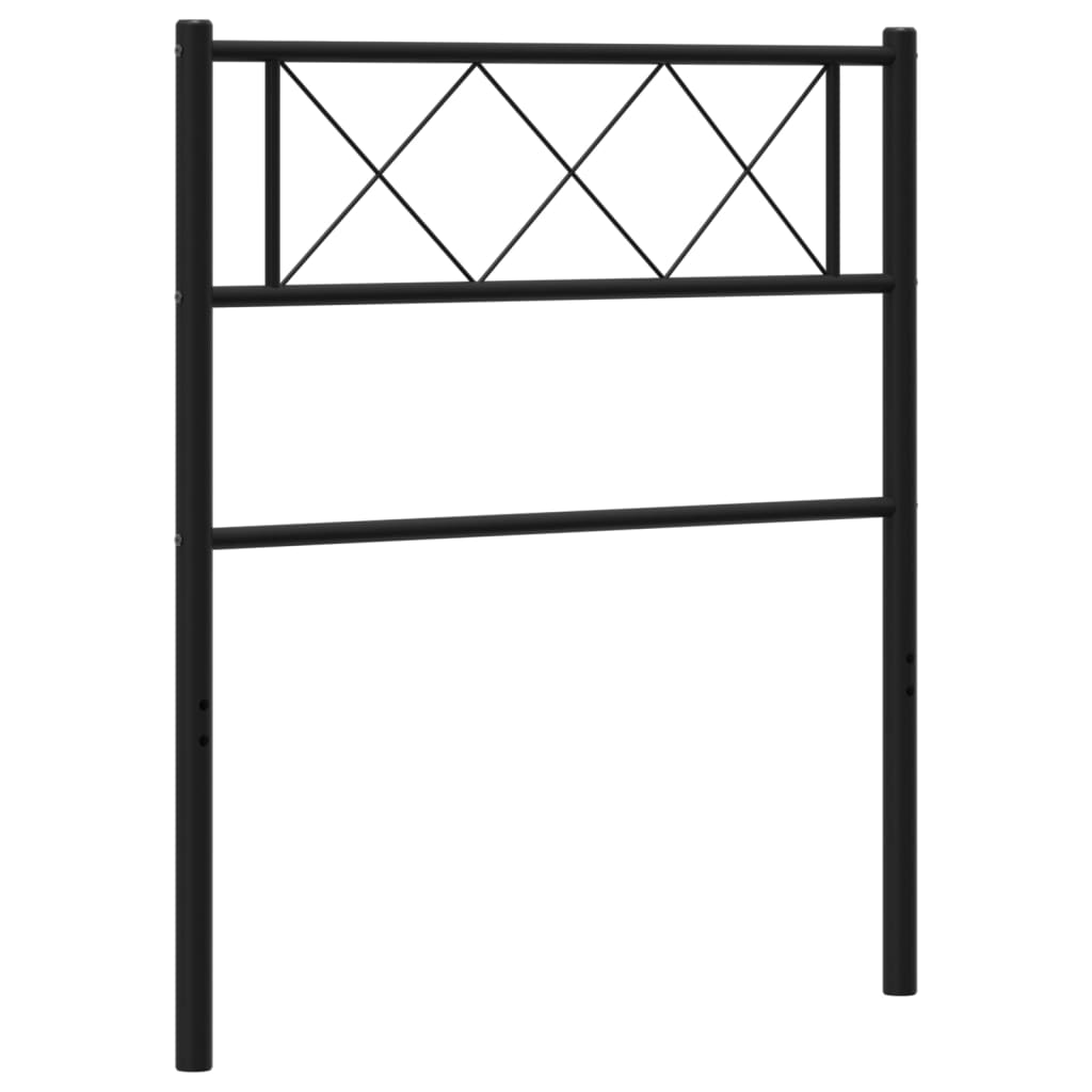 vidaXL Tête de lit métal noir 80 cm