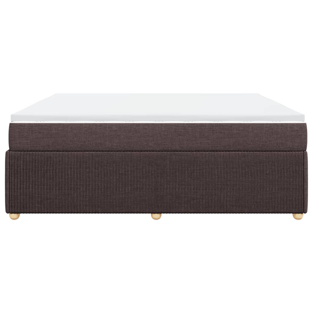 vidaXL Sommier à lattes de lit avec matelas Marron foncé 200x200 cm