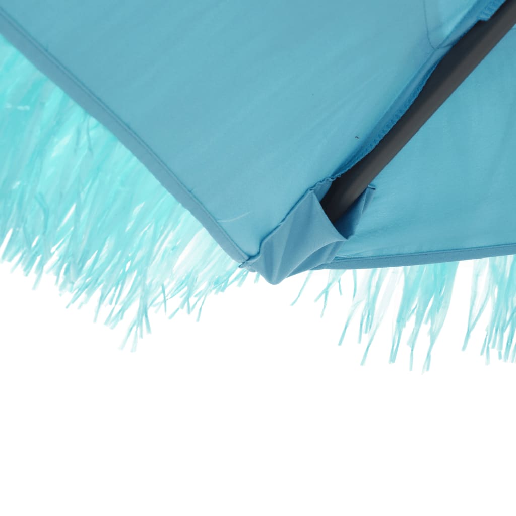 vidaXL Parasol de jardin avec mât en acier bleu 246x246x230 cm