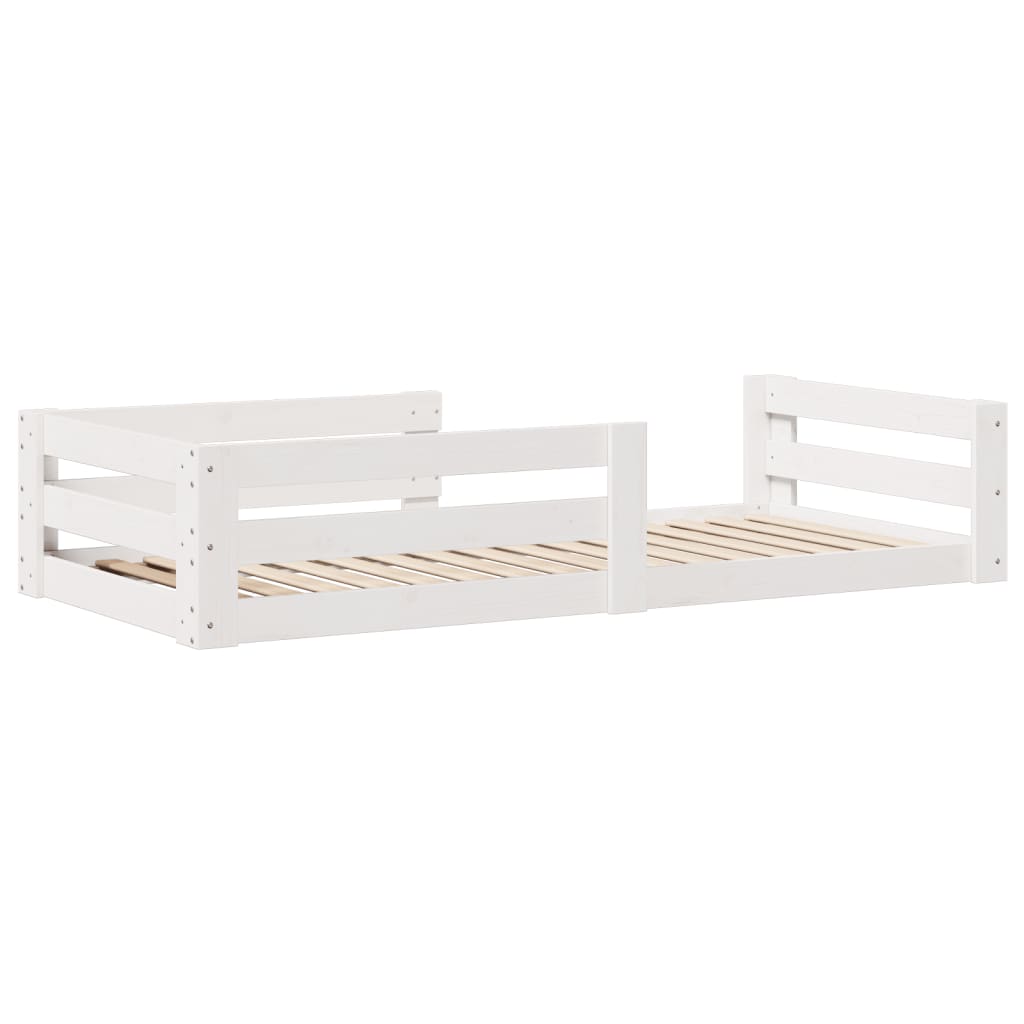 vidaXL Cadre de lit sans matelas blanc 75x190 cm bois de pin massif