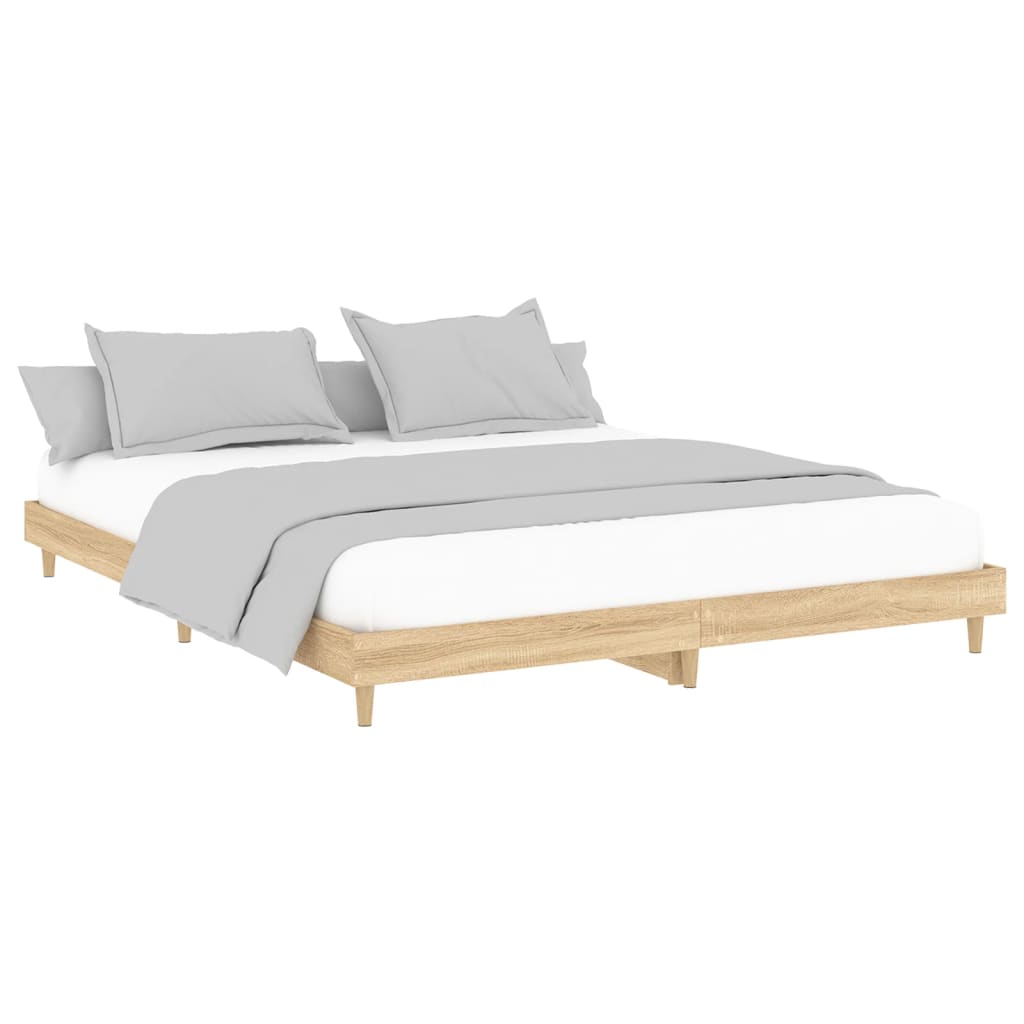 vidaXL Cadre de lit sans matelas chêne sonoma 180x200 cm