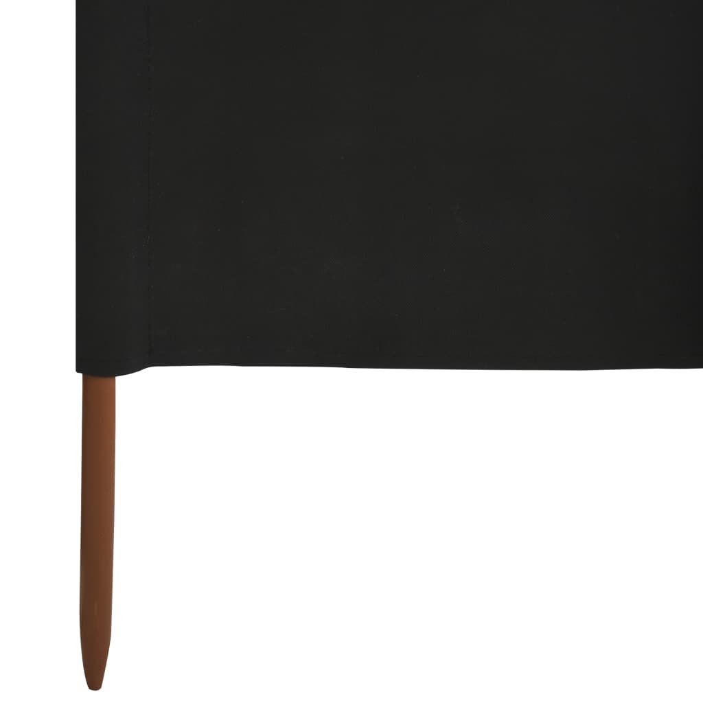 vidaXL Paravent 6 panneaux Tissu 800 x 120 cm Noir
