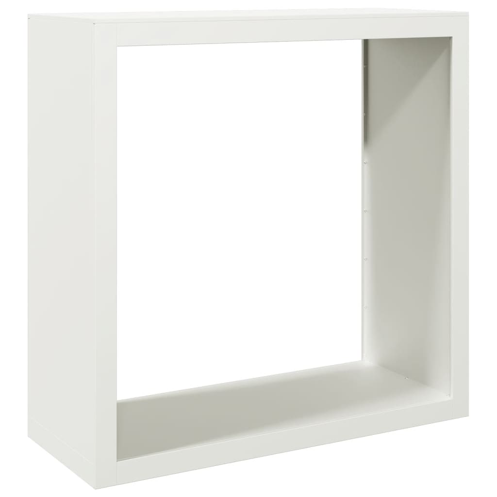 vidaXL Portant de bois de chauffage blanc 100x40x100 cm acier