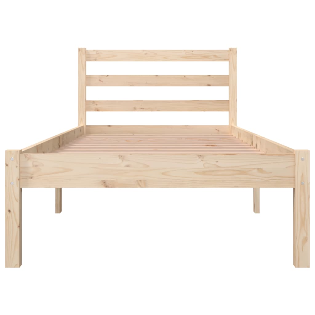 vidaXL Cadre de lit bois de pin massif 75x190 cm petit simple