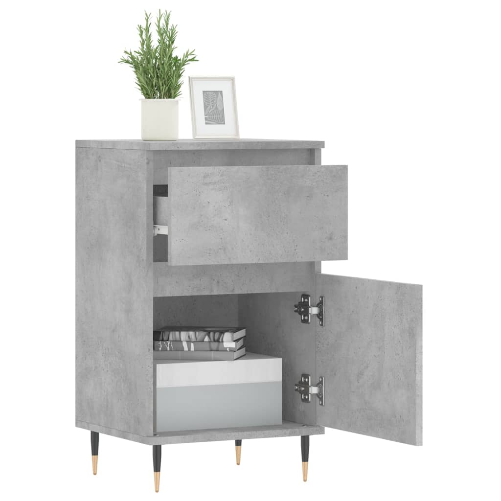 vidaXL Buffets 2 pcs gris béton 40x35x70 cm bois d'ingénierie