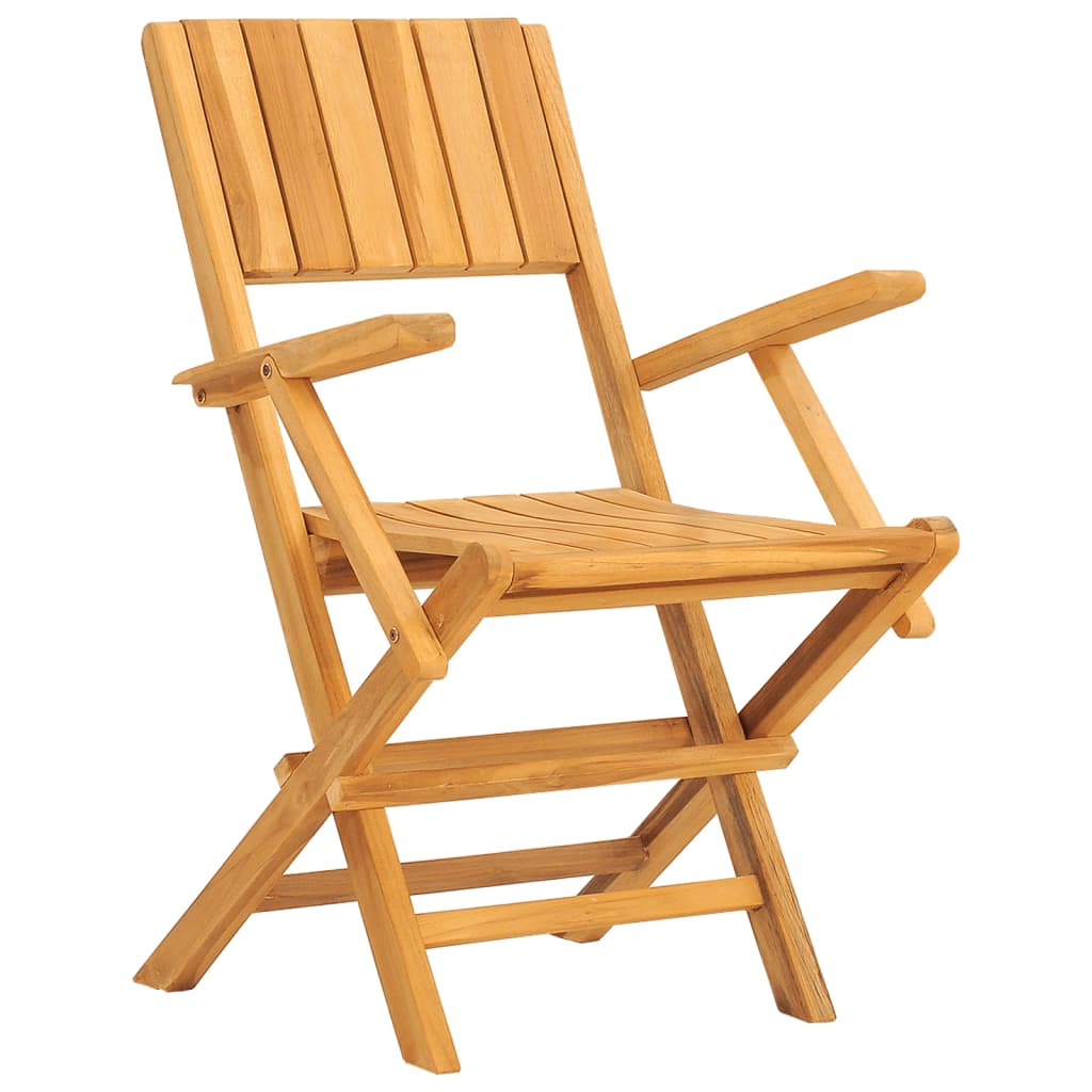 vidaXL Chaises de jardin pliantes lot de 2 55x61x90cm bois massif teck