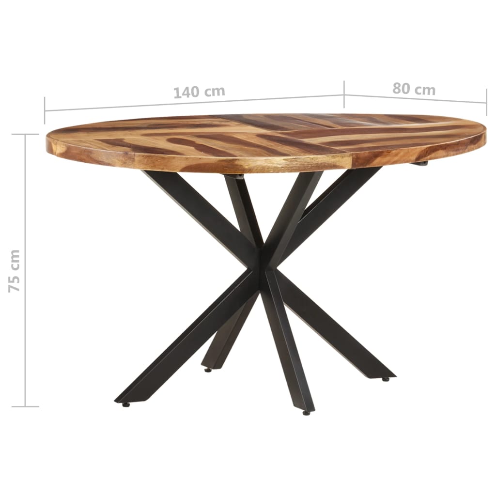 vidaXL Table à manger 140x80x75cm bois d'acacia massif