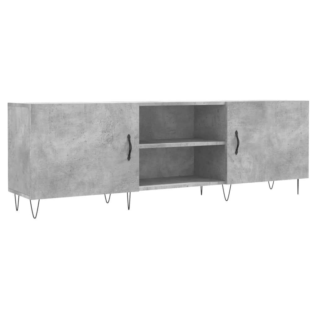 vidaXL Meuble TV gris béton 150x30x50 cm bois d'ingénierie