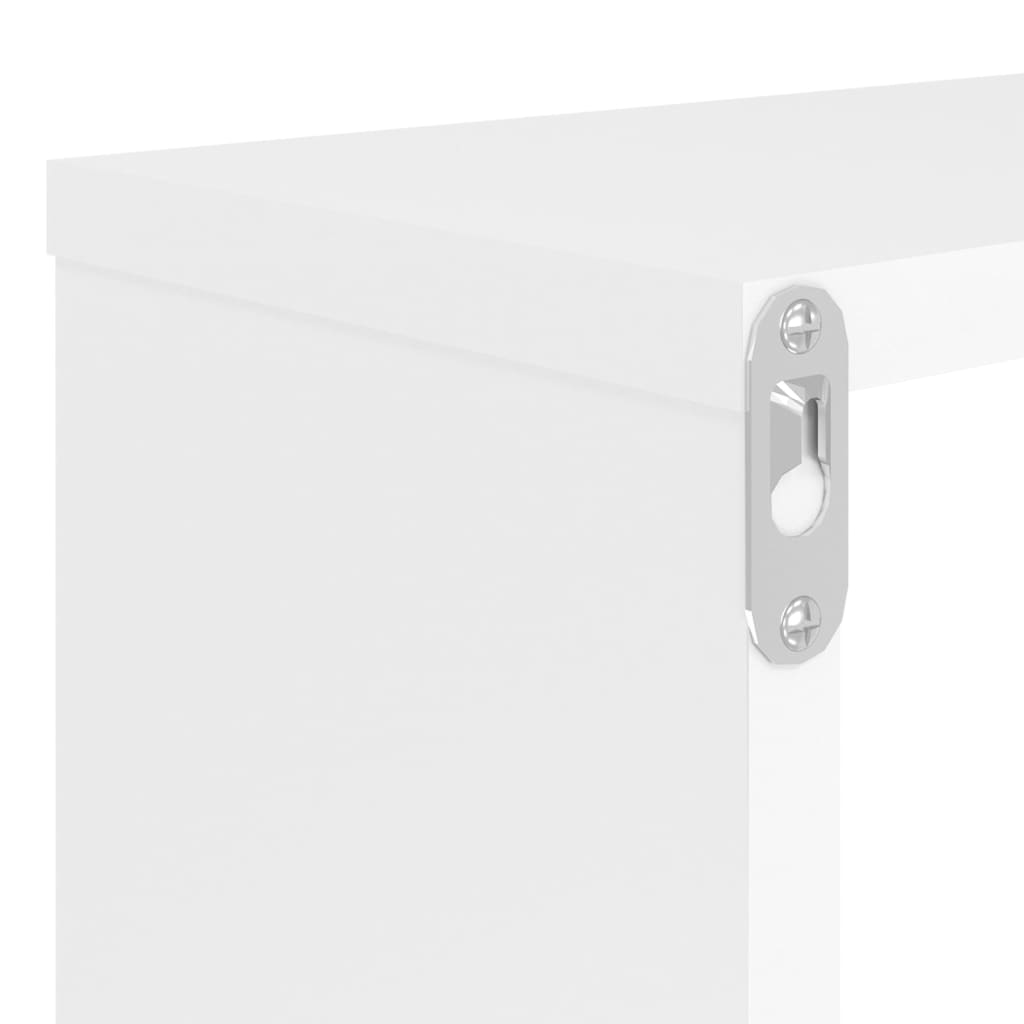 vidaXL Étagère cube murale 2 pcs Blanc brillant 80x15x26,5cm