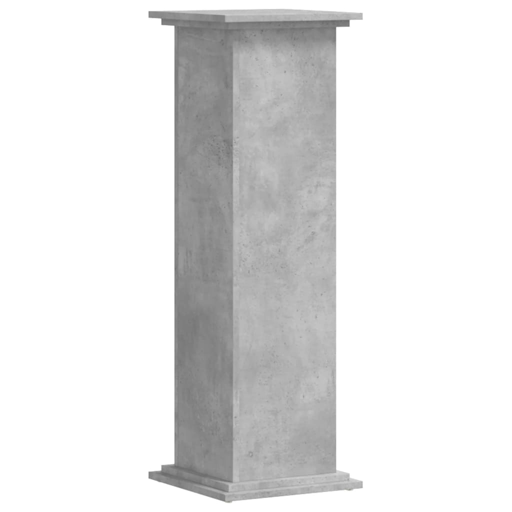 vidaXL Support pour plantes gris béton 33x33x100 cm bois d'ingénierie