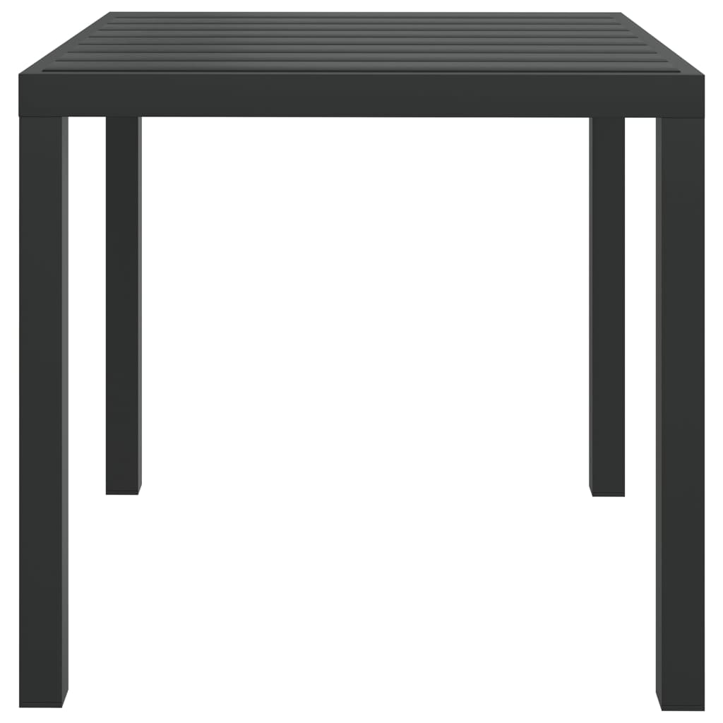vidaXL Table de jardin Noir 80 x 80 x 74 cm Aluminium et WPC