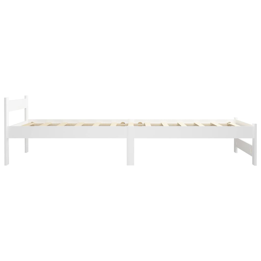 vidaXL Cadre de lit Blanc Bois de pin massif 100x200 cm