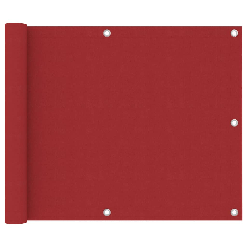 vidaXL Écran de balcon Rouge 75x600 cm Tissu Oxford