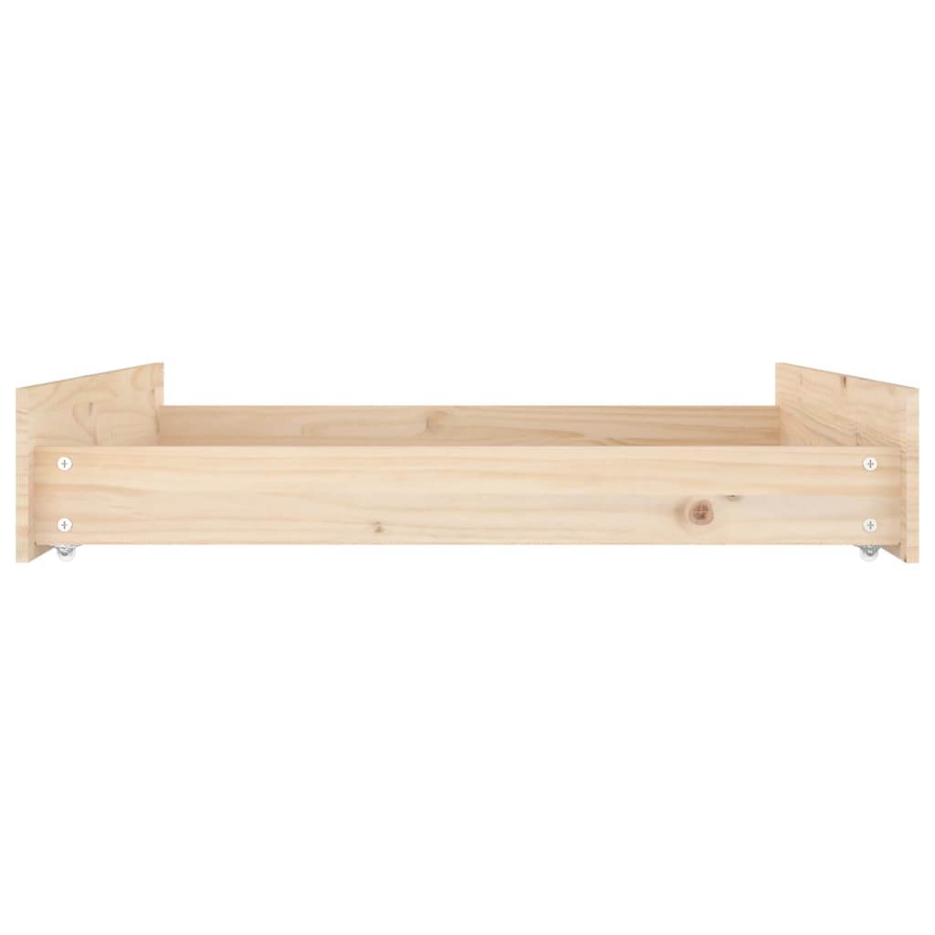 vidaXL Tiroirs de lit 2 pcs bois de pin massif