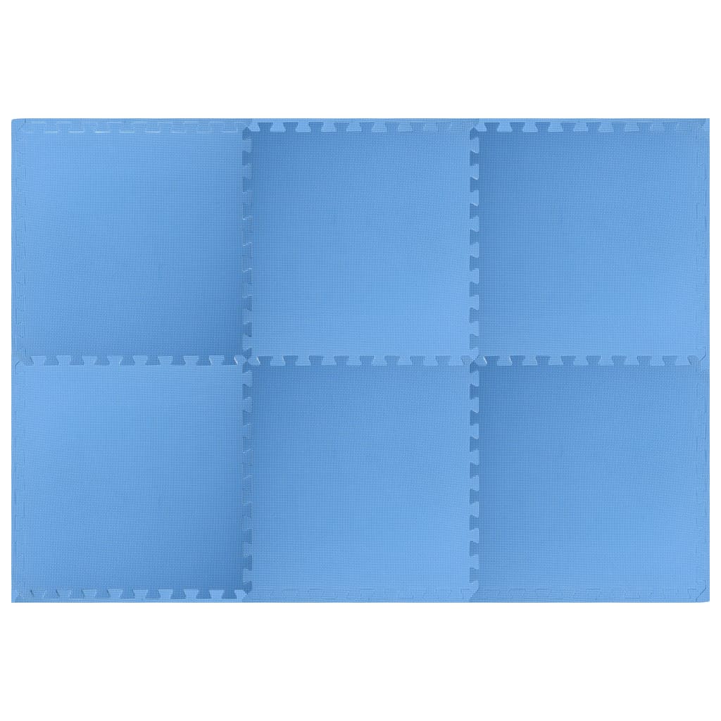 vidaXL Tapis de sol 6 pcs 2,16 ㎡ EVA Mousse Bleu