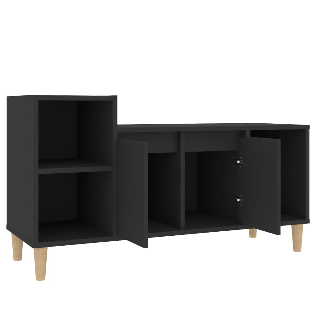 vidaXL Meuble TV Noir 100x35x55 cm Bois d'ingénierie