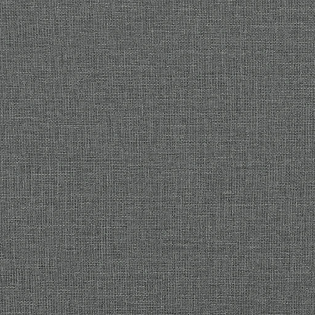 vidaXL Sommier à lattes de lit avec matelas Gris foncé 140x200cm Tissu