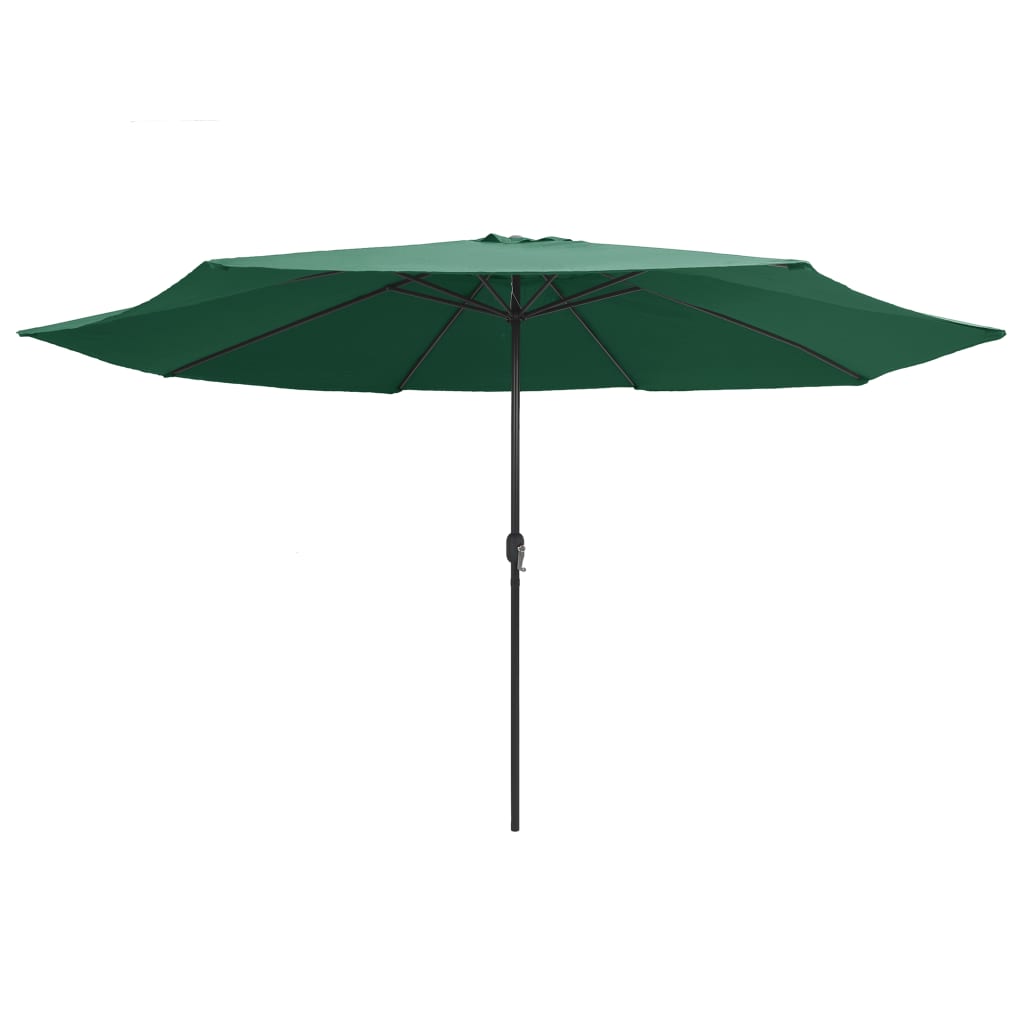 vidaXL Parasol d'extérieur avec mât en métal 390 cm vert