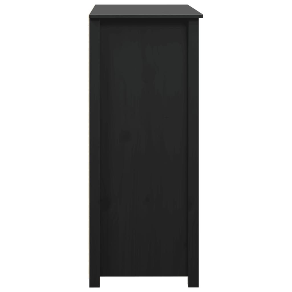 vidaXL Buffet Noir 83x41,5x100 cm Bois massif de pin