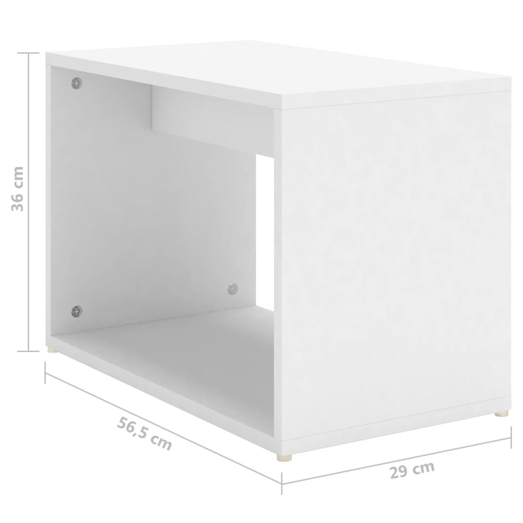 vidaXL Tables basses gigognes 3 pcs blanc 60x60x38cm bois d'ingénierie