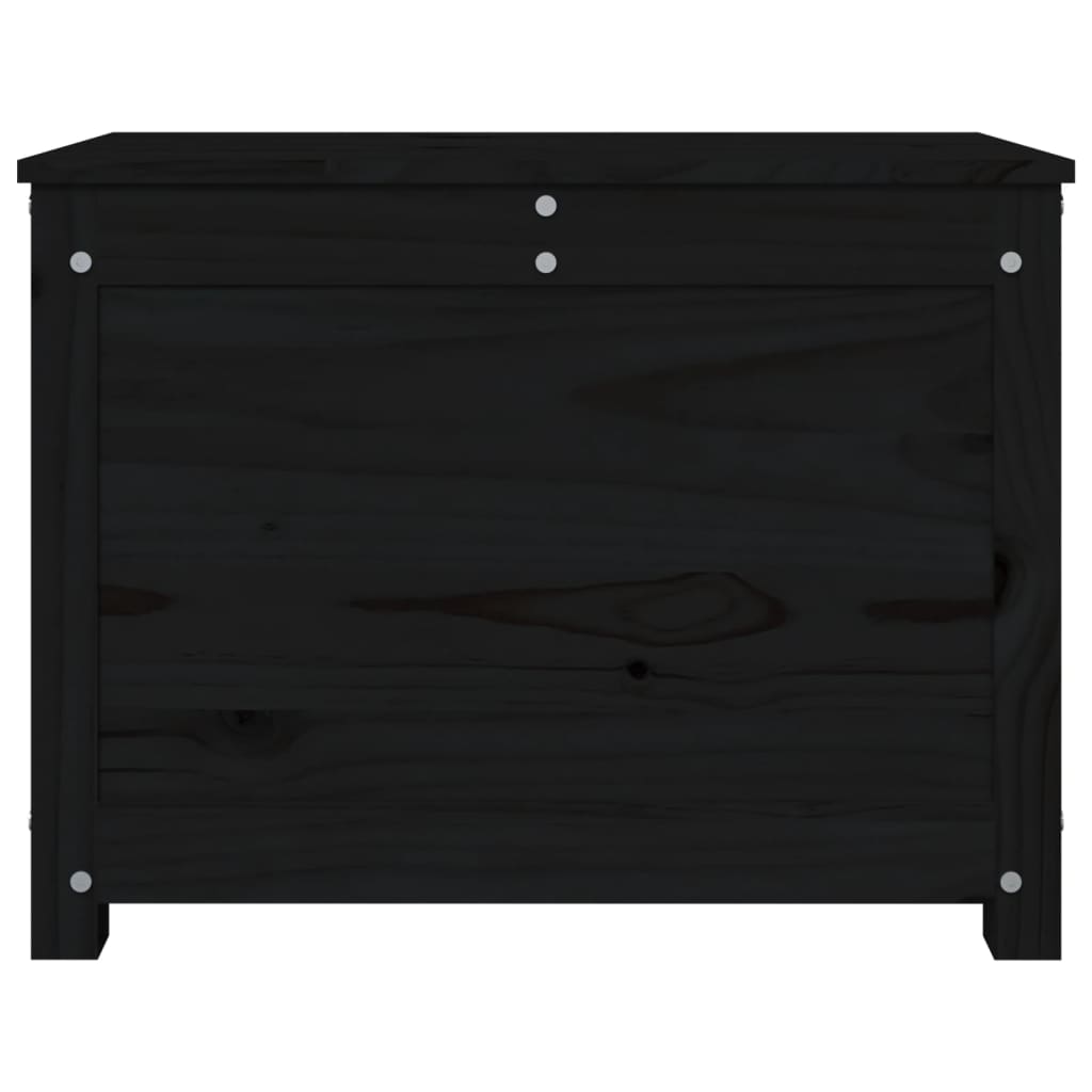 vidaXL Boîte de rangement Noir 60x32x45,5 cm Bois massif de pin
