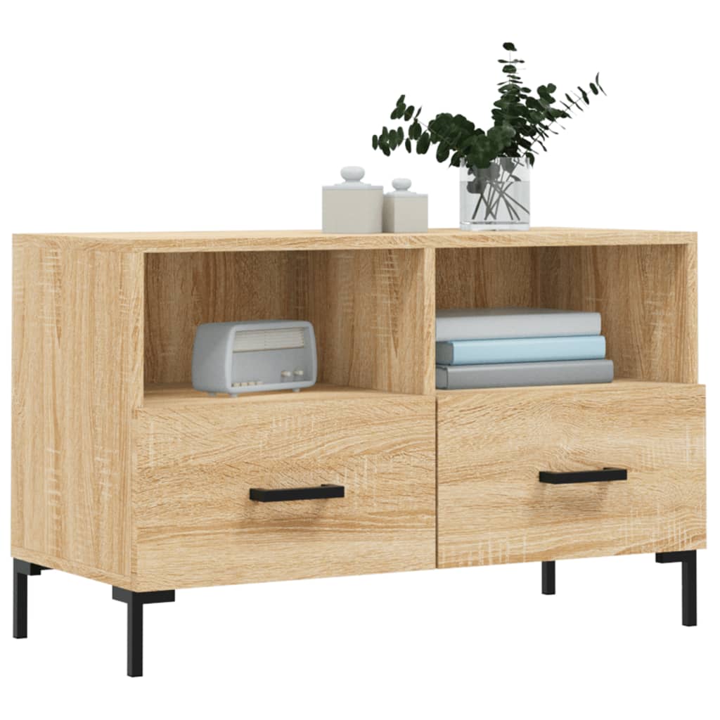 vidaXL Meuble TV Chêne sonoma 80x36x50 cm Bois d'ingénierie