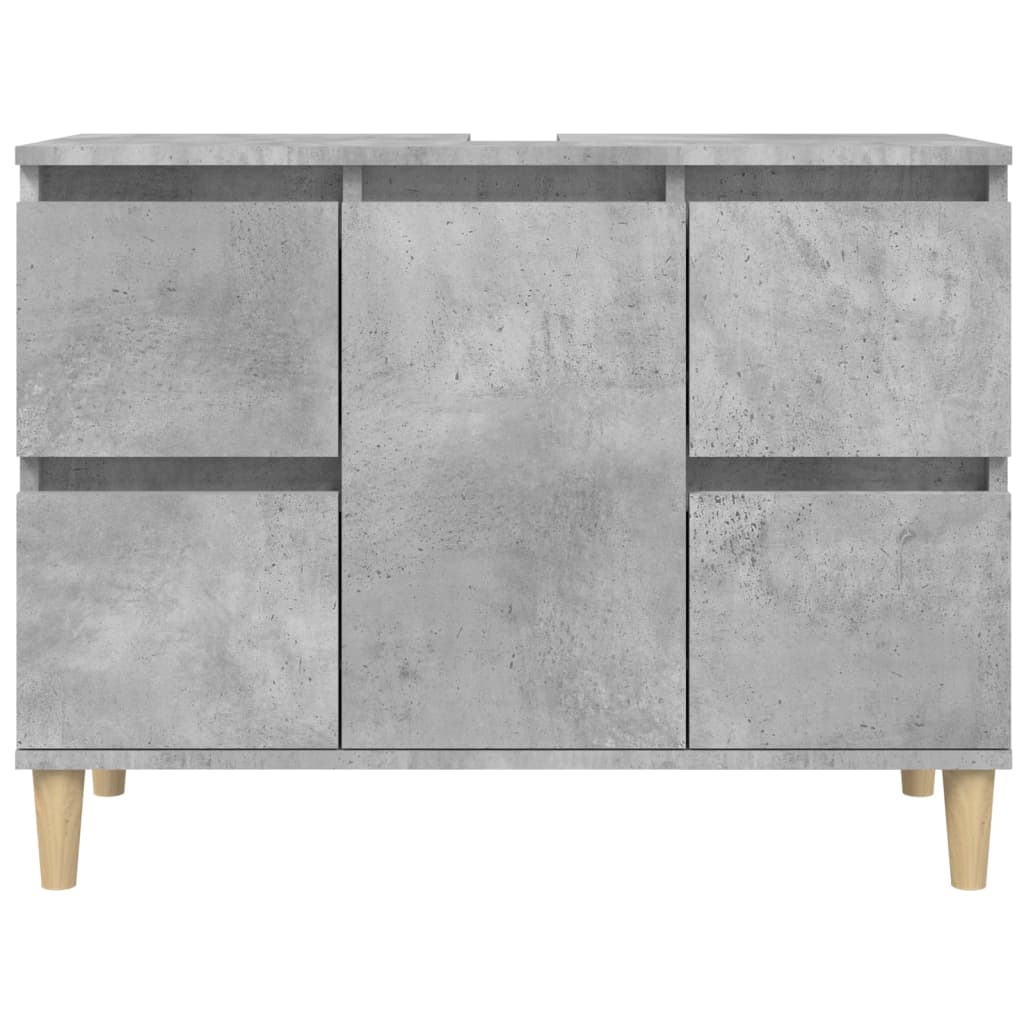 vidaXL Meuble d'évier gris béton 80x33x60 cm bois d'ingénierie