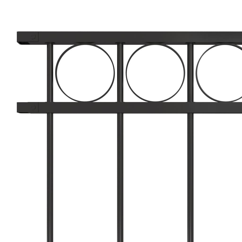 vidaXL Panneau de clôture Acier 1,7x0,8 m Noir