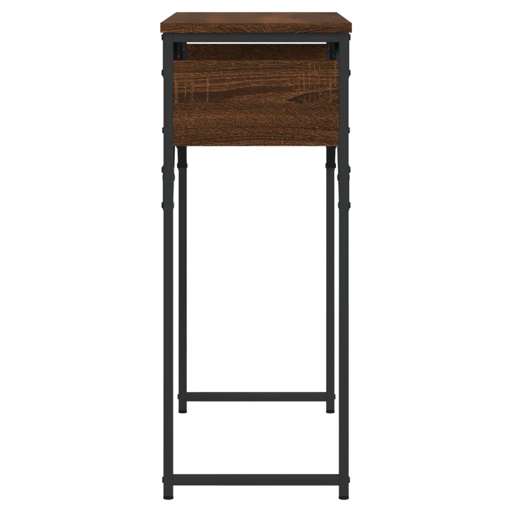 vidaXL Table console avec étagère chêne marron 75x30x75 cm